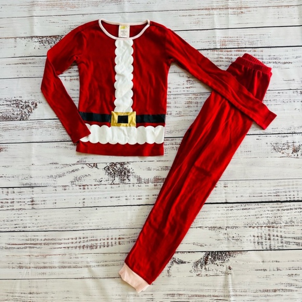 Girls adorable Santa pajama set! Size 10